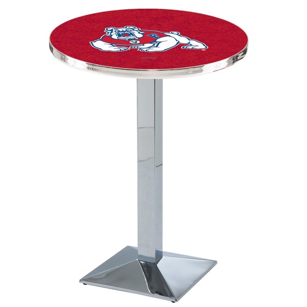 42" Chrome Fresno State Pub Table